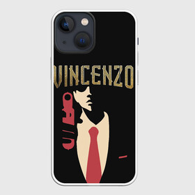 Чехол для iPhone 13 mini с принтом Винченцо в Белгороде,  |  | vincenzo | винценцо | галстук | кассано | пистолет | со джунки
