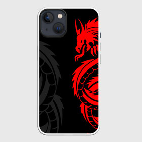 Чехол для iPhone 13 с принтом КРАСНЫЙ ДРАКОН ТАТУ   RED DRAGON TATTOO в Белгороде,  |  | anime | blood | dragon | japan | katana | knight | samurai | senpai | snake | sun | warior | аниме | воин | дракон | животные | змея | катана | красный дракон | кровавая | кровавый | кровь | луна | меч | мифология | сакура | самураи | самурай |