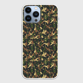 Чехол для iPhone 13 Pro Max с принтом Птицы (камуфляж) в Белгороде,  |  | bird | camouflage | crow | death | dis | evil | hunting camouflage | military camouflage | военный камуфляж | ворона | гуси | журавли | камуфляж | крылатые | крылья | ласточки | маскировка | масхалат | милитари | небесные | орёл