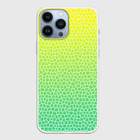 Чехол для iPhone 13 Pro Max с принтом Витражная мозаика в Белгороде,  |  | витраж | градиент | зеленое стекло | зеленый | зеленый радуга | зеленый сети | лимон | мозаика | радуга | светло зеленый | соты | яркий