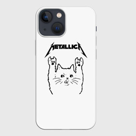 Чехол для iPhone 13 mini с принтом Metallica   Meowtallica. в Белгороде,  |  | metallica | кот | котэ | металлика | музыка | рок