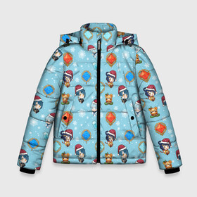 Зимняя куртка для мальчиков 3D с принтом Genshin Impact Pattern в Белгороде, ткань верха — 100% полиэстер; подклад — 100% полиэстер, утеплитель — 100% полиэстер | длина ниже бедра, удлиненная спинка, воротник стойка и отстегивающийся капюшон. Есть боковые карманы с листочкой на кнопках, утяжки по низу изделия и внутренний карман на молнии. 

Предусмотрены светоотражающий принт на спинке, радужный светоотражающий элемент на пуллере молнии и на резинке для утяжки | Тематика изображения на принте: 2022 год | genshin impact | happy new year | каникулы | новый год | новый год 2022 | оливье | праздник | рождество | снег | снежинки