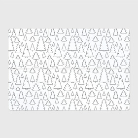 Магнитный плакат 3Х2 с принтом Простые елочки в Белгороде, Полимерный материал с магнитным слоем | 6 деталей размером 9*9 см | белый | елка | елочка | зима | зимний | простой узор
