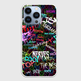 Чехол для iPhone 13 Pro с принтом neon graffiti | Smile в Белгороде,  |  | Тематика изображения на принте: bright | graffiti | inscriptions | neon | smile | абстракция | граффити | надписи | неон | смайлы