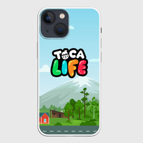 Чехол для iPhone 13 mini с принтом TOCA BOCA WORLD LOGO в Белгороде,  |  | digital toys | gamer | games | helicopter taxi | pets | toca boca | toca hair salon | toca kitchen | toca life | toca life city | toca life worl | toca tea party | video games | игры