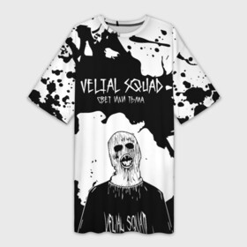 Платье-футболка 3D с принтом Velial Squad свет или тьма, в Белгороде,  |  | pharaoh | velial | velial squad | velialsquad | велиал сквад | глубина | реакция | рэп