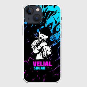 Чехол для iPhone 13 mini с принтом Velial Squad neon в Белгороде,  |  | pharaoh | velial | velial squad | velialsquad | велиал сквад | глубина | реакция | рэп