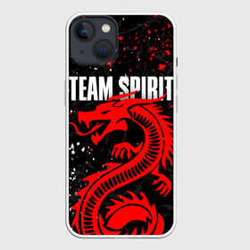 Чехол для iPhone 13 с принтом TEAM SPIRIT   ТИМ СПИРИТ в Белгороде,  |  | dota 2 | games | sport | team spirit | гранж | дота 2 | дракон | игры | киберспорт | красный | спорт | тим спирит