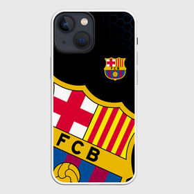 Чехол для iPhone 13 mini с принтом FC BARCELONA LOGOBOMBING ФИРМЕННЫЕ ЦВЕТА в Белгороде,  |  | barca | barcelona | fc barca | барка | барселона