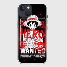 Чехол для iPhone 13 с принтом One Piece: Разыскивается Манки Д Лаффи в Белгороде,  |  | anime | hero | monkey d luffy | one piece | wanted | аниме | ванпис | манга | манки д лаффи | манки д луффи | соломенная шляпа