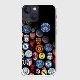 Чехол для iPhone 13 mini с принтом PSG LOGOBOMBING в Белгороде,  |  | paris saint germain | psg | saint | sport | париж | псг | псж | спорт | футбол
