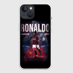 Чехол для iPhone 13 с принтом РОНАЛДУ ГЕРОЙ МАНЧЕСТЕРА в Белгороде,  |  | cristiano | devil | football | manchester | red | ronaldo | soccer | sport | united | дьяволы | красные | криштиану | манчестер | роналду | спорт | футбол | футболист | чемпион | юнайтед