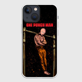 Чехол для iPhone 13 mini с принтом One Punch Man Сайтама турникимэн в Белгороде,  |  | hagemanto | one punch man | one punchman | onepunchman | saitama | sensei | аниме | ван панч мен | ванпанчмен | лысый плащ | манга | сайтама | сильнейший человек | учитель | человек одинудар | человек одного удара