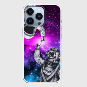 Чехол для iPhone 13 Pro с принтом Космонавт и Водолаз Сотворение в Белгороде,  |  | astronaut | cosmos | diver | elon musk | nasa | planet | space | spacex | star | universe | water | абстракция | астронавт | вода | водолаз | вселенная | галактика | дайвер | звезда | илон маск | космонавт | космос | микеланджело | наса