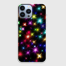 Чехол для iPhone 13 Pro Max с принтом ПРАЗДНИЧНЫЕ ОГОНЬКИ в Белгороде,  |  | christmas | lights | new year | stars | гирлянда | звезды | зима | новый год | огни | праздник | разноцветные | текстура | яркие