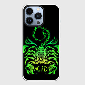 Чехол для iPhone 13 Pro с принтом Acid scorpion в Белгороде,  |  | acid | acid scorpion | scorpion | кислота | кислотный скорпион | неон | неоновые узоры | скорпион | узоры