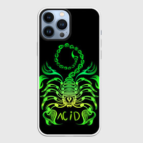 Чехол для iPhone 13 Pro Max с принтом Acid scorpion в Белгороде,  |  | acid | acid scorpion | scorpion | кислота | кислотный скорпион | неон | неоновые узоры | скорпион | узоры