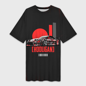 Платье-футболка 3D с принтом HOOLIGAN (HOONIGAN) в Белгороде,  |  | 240 | car | cars | drift | hooligan | hoonigan | japan | jdm | nissan | sx | авто | автомобиль | дрифт | ниссан | тачка | хулиган | хуниган | япония