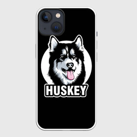 Чехол для iPhone 13 с принтом Собака Хаски (Husky) в Белгороде,  |  | alaska | animal | dog | husky | siberian husky | wolf | аляскинский маламут | волк | год собаки | друг человека | ездовая собака | животное | зверь | кинолог | лайка | пёс | сибирский хаски | сибирь | собака хаски