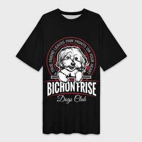 Платье-футболка 3D с принтом Бишон Фризе (Bichon Frize) в Белгороде,  |  | animal | bichon frize | bolognese | dog | french lapdog | lapdog | maltese | poodle | бишон фризе | болонка | болоньез | друг человека | живот | кинолог | кудрявая болонка | мальтезе | пёс | порода собак | пудель | собака