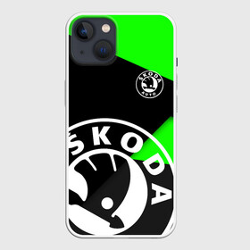 Чехол для iPhone 13 с принтом SKODA GEOMETRY SPORT GREEN в Белгороде,  |  | auto sport | autosport | octavia | rapid | rs | skoda | superb | vag | volkswagen | vrs | vw | yeti | авто | авто спорт | автомобиль | автоспорт | ам | ваг | вагавод | ети | карбон | машина | октавия | рапид | суперб | шкода | шкодавод