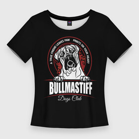 Женская футболка 3D Slim с принтом Бульмастиф (Bullmastiff) в Белгороде,  |  | animal | bulldog | bullmastiff | dog | mastiff | бульдог | бульмастиф | год собаки | друг человека | животное | зверь | кинолог | мастиф | пёс | порода собак | собака бульмастиф | собаковод | сторожевая собака