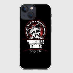 Чехол для iPhone 13 mini с принтом Йоркширский Терьер (Yorkshire Terrier) в Белгороде,  |  | york | yorkshire terrier | год | друг человека | животное | зверь | йорк | йоркширский терьер | карманная собака | кость | мальтезе | мальтийская болонка | манчестер терьер | мини собачка | пёс | скайтерьер