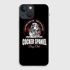 Чехол для iPhone 13 mini с принтом Кокер Спаниель (Cocker Spaniel) в Белгороде,  |  | cocker spaniel | dog spaniel | k | английский спаниель | год собаки | друг человека | животное | зверь | кавалер спаниель | кинг чарльз спаниель | кинолог | кокер спаниель | охотничья собака | пёс