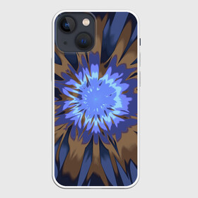 Чехол для iPhone 13 mini с принтом Василек. Абстракция. в Белгороде,  |  | abstraction | blue | cornflower | fractal | абстракция | василек | синий | фрактал