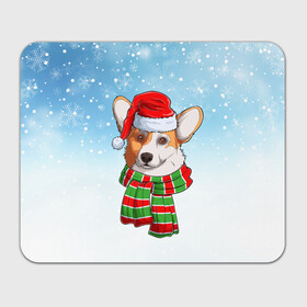 Прямоугольный коврик для мышки с принтом Новогодний Корги   New Years Corgi в Белгороде, натуральный каучук | размер 230 х 185 мм; запечатка лицевой стороны | christmas | corgi | dog | santa | дед мороз | елка | зима | корги | новый год | рождество | санта | снег | снегурочка | снежинка | собака | собачка | щенок