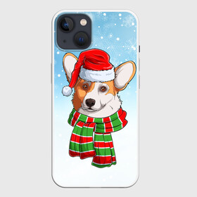 Чехол для iPhone 13 с принтом Новогодний Корги   New Years Corgi в Белгороде,  |  | christmas | corgi | dog | santa | дед мороз | елка | зима | корги | новый год | рождество | санта | снег | снегурочка | снежинка | собака | собачка | щенок