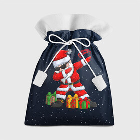 Подарочный 3D мешок с принтом SANTA DABBING в Белгороде, 100% полиэстер | Размер: 29*39 см | Тематика изображения на принте: christmas | dab | dabbing | santa | дед мороз | елка | зима | новый год | подарок | рождество | санта | снег | снегурочка | снежинка