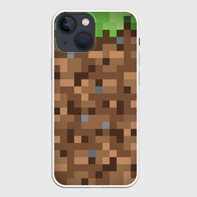 Чехол для iPhone 13 mini с принтом ЗЕМЛЯ | DIRT | MINECRAFT в Белгороде,  |  | block | box | dirt | minecraft | pixels | texture | биом | блок | земля | майнкрафт | пиксели | пиксельный | текстура