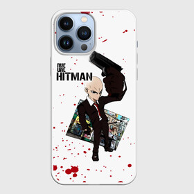 Чехол для iPhone 13 Pro Max с принтом ONE HITMAN в Белгороде,  |  | hagemanto | hitman | one punch man | one punchman | onepunchman | saitama | sensei | агент 47 | аниме | ван панч мен | ванпанчмен | лысый плащ | манга | сайтама | сильнейший человек | учитель | хитман | человек одинудар | человек одного у