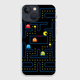 Чехол для iPhone 13 mini с принтом Пиксельный Пакман в Белгороде,  |  | pacman | пакман | пиксел | пиксельный пакман | пэкмэн