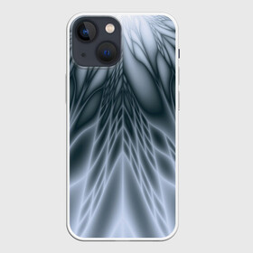 Чехол для iPhone 13 mini с принтом Лучи. Абстракция. в Белгороде,  |  | fractal | geometric | gray | lines | pattern | rays | геометричный | геометрия | линии | лучи | серый | узор | фрактал