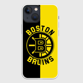 Чехол для iPhone 13 mini с принтом Boston Bruins, Бостон Брюинз в Белгороде,  |  | boston | boston bruins | bruins | hockey | nhl | usa | бостон | бостон брюинз | нхл | спорт | сша | хоккей | шайба