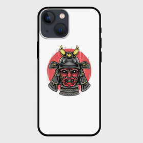 Чехол для iPhone 13 mini с принтом Красный Шлем Самурая в Белгороде,  |  | Тематика изображения на принте: азия | аниме | бушидо | воин | дракон | катана | китай | корея | маска | меч | самурай | шлем | япония