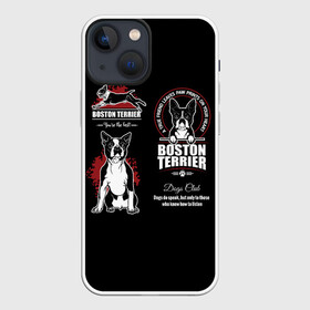 Чехол для iPhone 13 mini с принтом Бостон Терьер (Boston Terrier) в Белгороде,  |  | a | boston terrier | bull terrier | bulldog | dog | terrier | бостон терьер | бостонский терьер | бульдог | бультерьер | год собаки | друг человека | животное | зверь | ищейка | кинолог | кость | пёс | собака бостон терьер