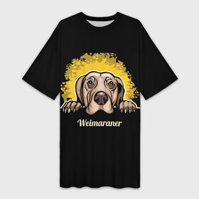 Платье-футболка 3D с принтом Веймаранер (Weimaraner) в Белгороде,  |  | animal | dog | hunting dog | weimaraner | веймаранер | веймарская овчарка | год собаки | друг человека | животное | зверь | кинолог | легавая | охотничья собака | пёс | порода собак | собака | собака веймаранер