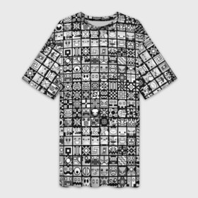 Платье-футболка 3D с принтом Геометри Даш паттерн  Geometry Dash в Белгороде,  |  | demon | game | geometry dash | геометри даш | геометрии даш | геометрии дэш | геометрия даш | игра | паттерн