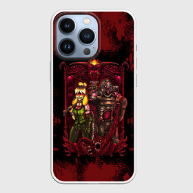 Чехол для iPhone 13 Pro с принтом DOOMGIRL | DOOMGAY | BLOOD в Белгороде,  |  | blood | demons | devil | doom | doom eternal | doom girl | doom slayer | doomgirl | doomguy | hell | ад | демон | демоны | дум | дум гай | дум герл | думгай | кровь | много крови | солдат рока