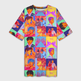 Платье-футболка 3D с принтом BTS  БТС  БИТИЭС  АРТ  ВСЕ УЧАСТНИКИ в Белгороде,  |  | bts | bts boy | bts love | k pop | love yourself | айдол | битиэс | бтс | группа | ким тэ хен | солисты bts | участники группы | фанфик бтс | чон чонгук
