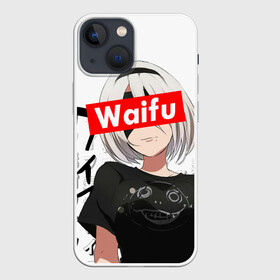 Чехол для iPhone 13 mini с принтом Waifu   2B Nier в Белгороде,  |  | 2b | anime girl | nier automata | waifu | waifu material | вайфу | игры