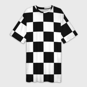 Платье-футболка 3D с принтом Шахматная доска паттерн в Белгороде,  |  | Тематика изображения на принте: chess | доска | паттерн | фигуры | ход королевы | шахматные | шахматы