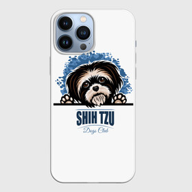 Чехол для iPhone 13 Pro Max с принтом Ши Тцу (Shih Tzu) в Белгороде,  |  | Тематика изображения на принте: animal | dog | год собаки | друг человека | животное | зверь | кинолог | красавица | милашка | пёс | пёсик | порода собак | собака | собака лев | собака ши тцу | собаковод | собачка хризантема | четвероногий