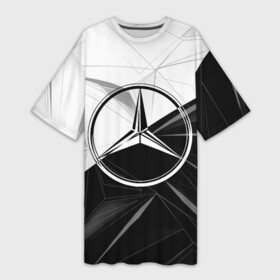 Платье-футболка 3D с принтом MERCEDES BENZ  МЕРСЕДЕС БЕНЗ  BLACK AND WHITE в Белгороде,  |  | amg | auto | black | black and white | car | mercedes | mercedes benz | mercedes c | mercedes e | mercedes s | sport car | white | авто | автомобиль | амг | белый | гелендваген | линии | мерс | мерседес | полосы | спорт | черный