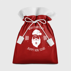Подарочный 3D мешок с принтом Дед мороз ХИПСТЕР (Арт 1) в Белгороде, 100% полиэстер | Размер: 29*39 см | Тематика изображения на принте: дед мороз | новый год | новый год 2022 | праздники | рождество | с новым годом | санта клаус