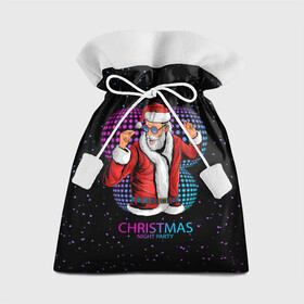 Подарочный 3D мешок с принтом Santa Dance в Белгороде, 100% полиэстер | Размер: 29*39 см | Тематика изображения на принте: christmas | santa | вечеринка | дед мороз | зима | новый год | пати | рождество | санта | снег | снежинка | туса