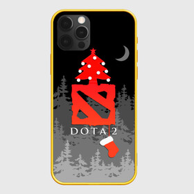 Чехол для iPhone 12 Pro с принтом Dota 2  С Новым годом в Белгороде, силикон | область печати: задняя сторона чехла, без боковых панелей | Тематика изображения на принте: christmas | dota 2 | fir forest | happy new year | logo | moon | multiplayer | night | pc game | tree with balls | ёлка с шариками | еловый лес | компьютерная игра | логотип | луна | многопользовательская | ночь | рождество | с новым годом